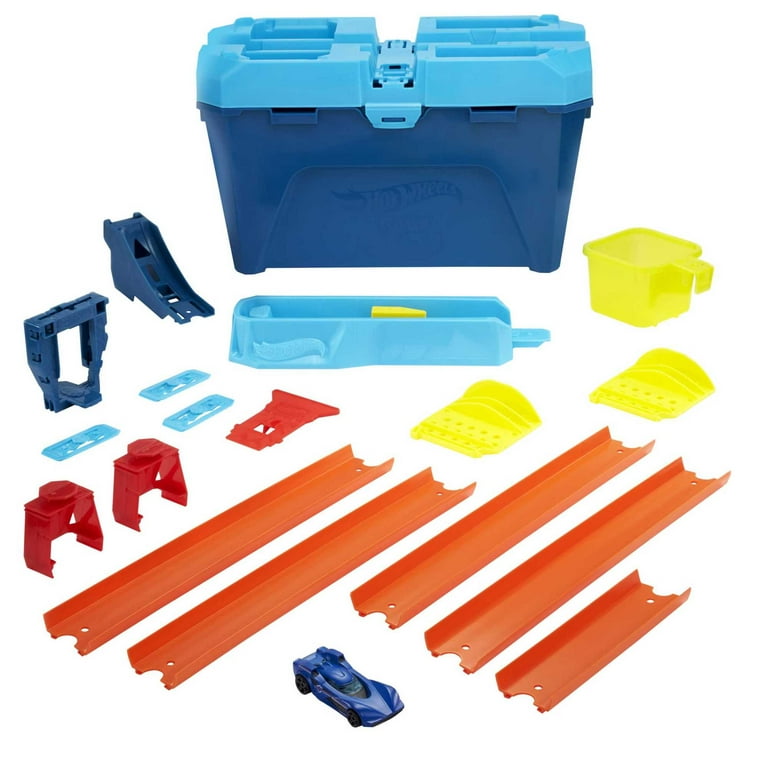 Hot Wheels Track Builder Unlimited Stunt Crash Box Playset with 18 Components