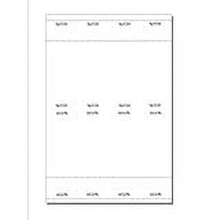 Print-Ready Numbered Tickets w Perfed Stub (3" x 8-1/2"), 8-UP on 12" x18" White 80lb Hammermill Cover Paper - 100 Sheets (800 Tickets)