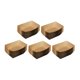 thumbnail image 1 of Bandejas para servir alimentos, no reutilizables, de papel kraft, resistentes al aceite, cestas para freír. 50 piezas, 1 of 9