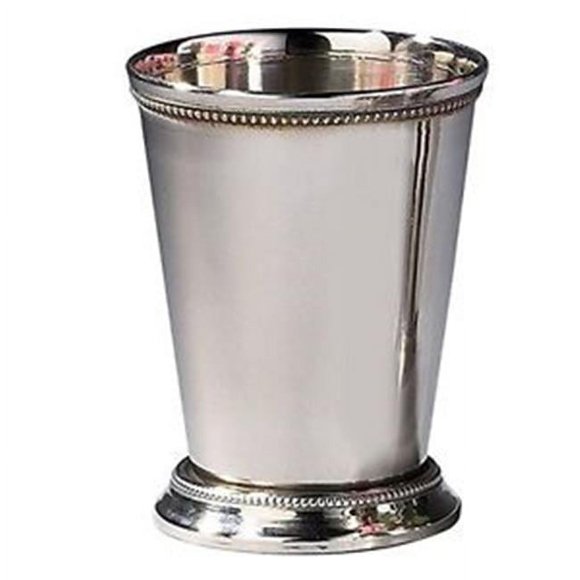 Leeber 90471 4.5 in. Stainless Steel Beaded Mint Julep Cup
