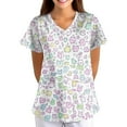thumbnail image 6 of BDPORKAS Plus Size Scrubs for Women Nurse Uniforms Breathable Short Sleeve with Pocket Scrub Tops Cute Animal Printed Comfy Holiday Shirts, 6 of 6