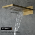 thumbnail image 3 of Boyel Living 22 inch Rainfall Water Shower System Wall Mounted Dual-Function with Hand Shower Brushed Gold, 3 of 9