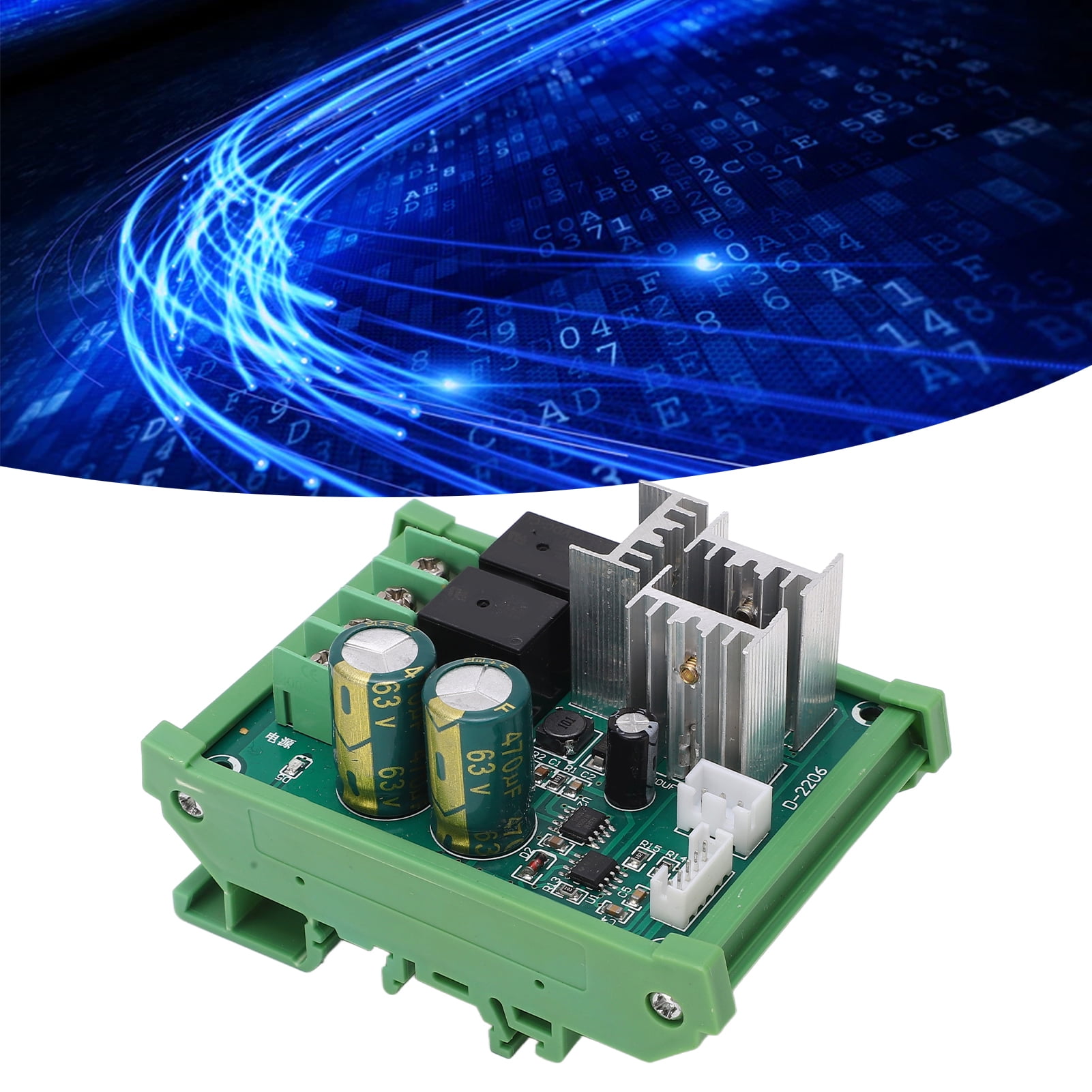 DC Motor Governor Board: Precise Speed Control, Low Heat, Compact DIN Rail Design, 12,55V