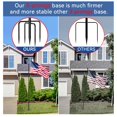 thumbnail image 4 of FIASON 1 Pack 8 FT Black Stainless Steel Tangle Free Heavy Duty Flag Pole with Solar Light and American Flag,Include 5 Pronges Base for Outside House Ground Flag Pole or Commercial Flag Poles Kit, 4 of 9