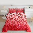 thumbnail image 2 of Feelyou Cheetah Leopard Print Full Size Comforter Sets, Fashion Diamond Bedding Sets, 3pcs, 2 of 8
