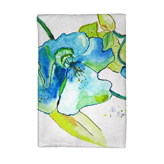 Betsy Drake Interiors Blue Hibiscus Kitchen Towel