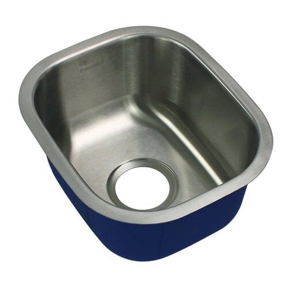 Transolid MUSB15137 Meridian 15-in x 12 5/8-in x 7-in Single Basin Undermount Stainless Steel Bar Sink