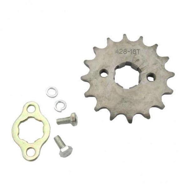 2X Reemplazo Piñón Delantero Cog 428 Cadena de Transmisión 16 Dientes Kusrkot 2 Piezas