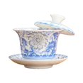 thumbnail image 1 of UUBLKH Juego de 2 tazas de té chino Tenmoku de 5.0 onzas, colorido Jianzhan Bowl Tenmoku Lotus Cups, juego de tazas de té de cerámica Kungfu chino, decoración de Navidad, regalo de Año Nuevo, 1 of 4