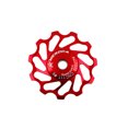 thumbnail image 1 of Desviador Trasero Wosthever Cojinete De Cerámica Rueda De Guía De Cambio Trasero Aleación De Aluminio CNC Rojo 11T, 1 of 6