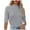 Grey, variant on Ladies' Fashionable Casual Collar Top Off Shoulder Short Knitted Tight Elastic Formal Casual Top Short Sleeved T Shirt Stylish Cozy Women's T-Shirts