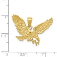 thumbnail image 3 of Real 14kt Yellow Gold Solid Polished Eagle Pendant; for Adults and Teens; for Women and Men, 3 of 3