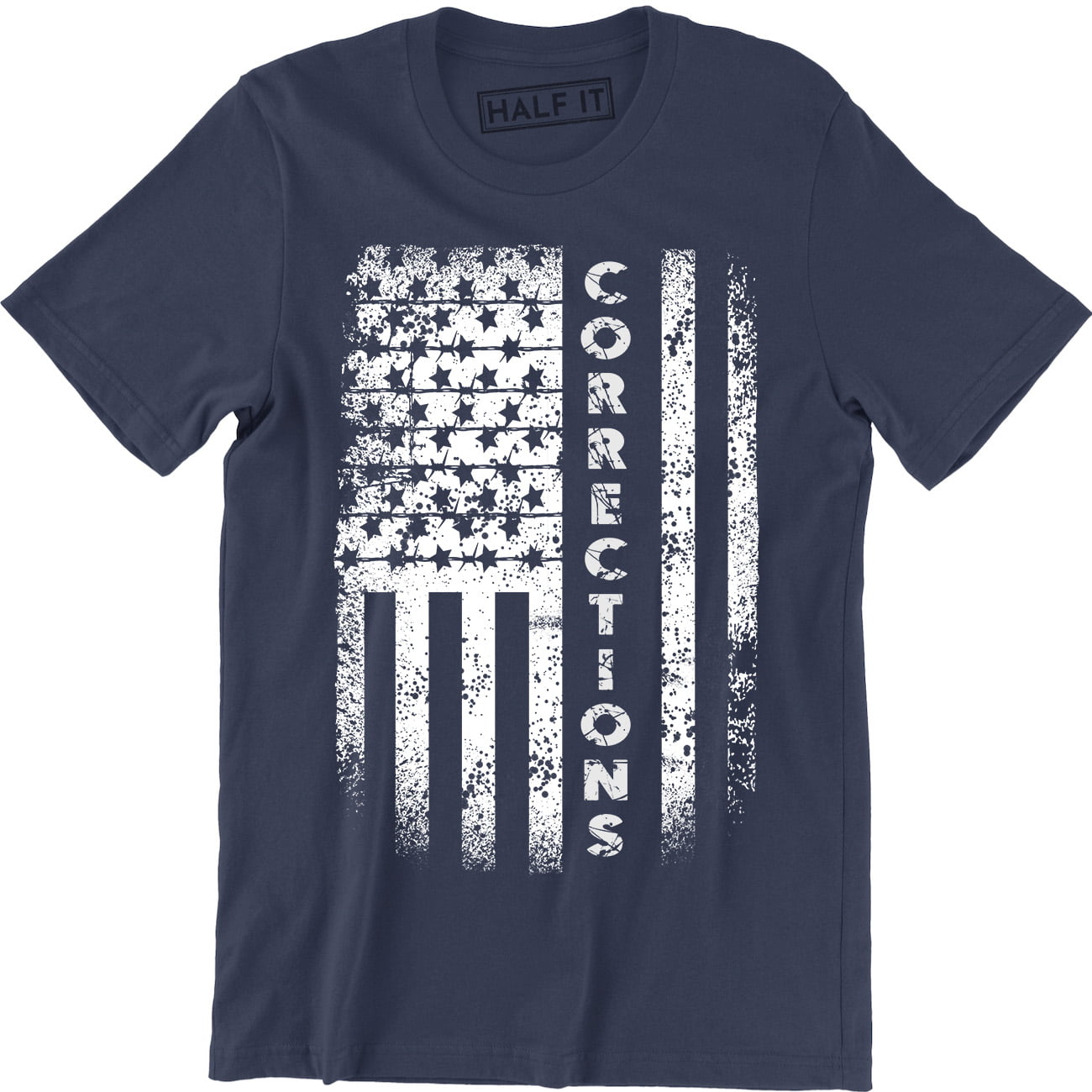 USA Flag Corrections Correctional Officer Men's Prison Guard T-Shirt ...