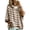 Khaki, variant on Pullover Sweaters for Women Oversized Knit Hooded Sweaters Winter Fall Clothes 3/4 Sleeve Striped Fashion Clothing Cozy Casual Drawstring Sweater Pullover Purple M