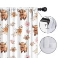 thumbnail image 4 of Blackout Kids Curtains,Flower and Highland Cow Childrens Insulated Curtains Set Of 2,Bedroom Essentials,Toddler Room Decor 42"x84"(106x213cm), 4 of 4
