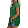 thumbnail image 4 of TYGHBN Women's Fashion Solid Color Side Slit V Neck Tee | Casual Short Sleeve T Shirt Top Tennis Shirt Women Womens Athletic Tee Shirts Tee for Women Short Sleeve Womens Short Sleeve Shirts Plain, 4 of 6