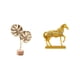 thumbnail image 1 of Escultura nórdica creativa de hoja de metal y caballo, figura abstracta de animal, adorno para el hogar, la oficina, la mesa, la fiesta, decoración, a, 1 of 8