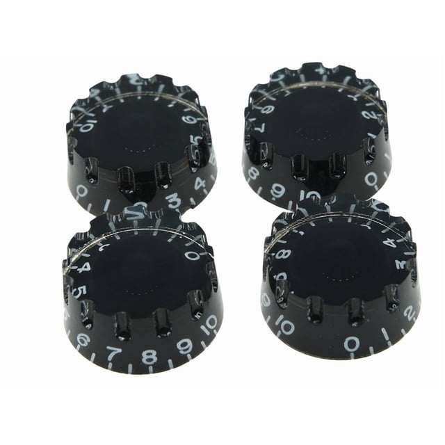 Juego de perillas Dopro Black moleteado para guitarra LP con esfera de velocidad para guitarra LP