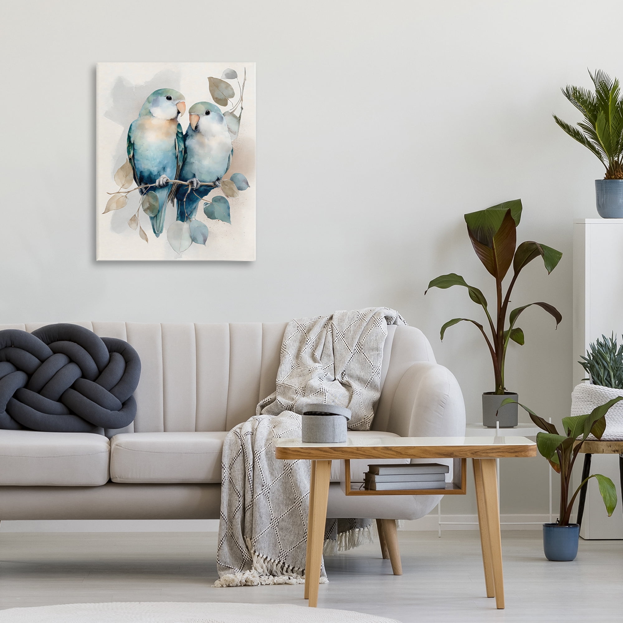 Stupell Industries Blue Bird Lovers Canvas Wall Art, design by Franklyn Gregory