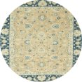 thumbnail image 1 of Ahgly Company Indoor Round Abstract Brown Gold Oriental Area Rugs, 4' Round, 1 of 6