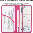 thumbnail image 4 of Car Registration and Insurance Holder  Premium Leather Registration and Insurance Card Holder vehicle Glove Box Car Organizer with Magnetic Shut for Cards Essential Document Driver Licens, 4 of 7