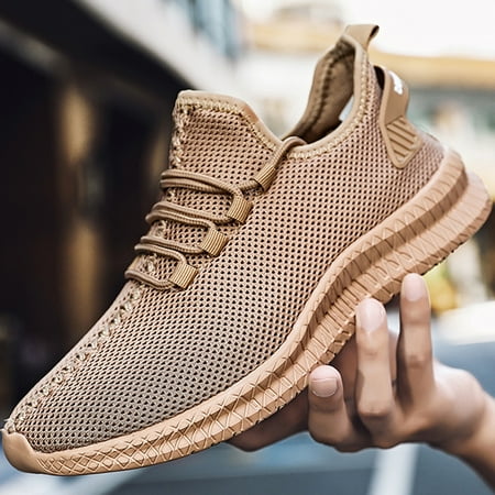 BUBUDENG Men Athletic Slip on Shoes Mesh Running Shoes Men For Gym Walking Shoes Comfortable