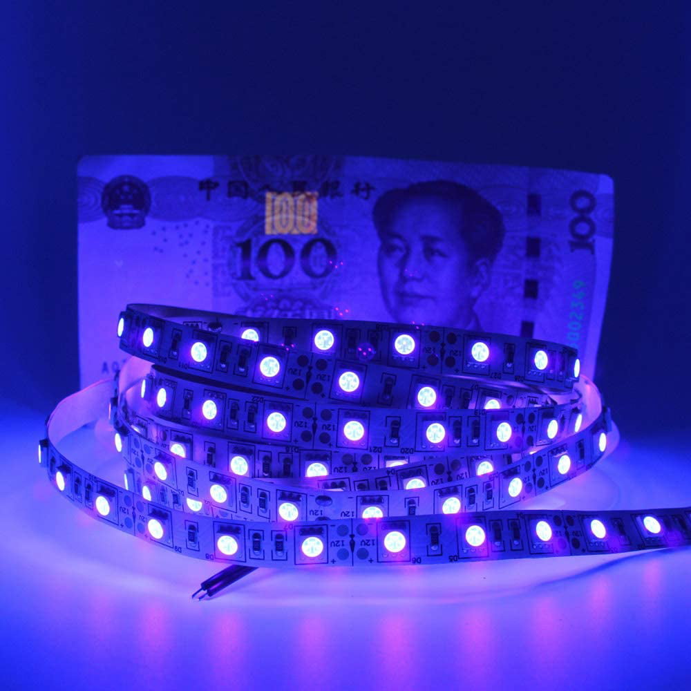 UV Ultraviolet LED Strip Light Purple Lights for Indoor Party Body Paint Wedding 