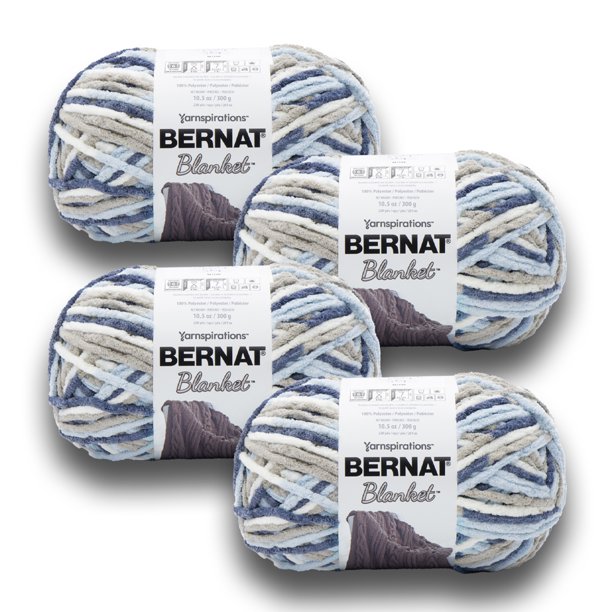Bernat® Blanket™ 6 Super Bulky Polyester Yarn, Cloudy Sky 10.5oz/300g