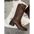 thumbnail image 5 of Round Toe Knee Long Knight Boots (7.5, Black), 5 of 6