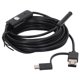 thumbnail image 3 of Endoscopio 3 en 1 de 7 mm para Android, tipo C, USB, micro USB, impermeable, para inspección de tuberías de coche, con 6 luces LED, cable rígido de 5 m para teléfono inteligente, 3 of 15