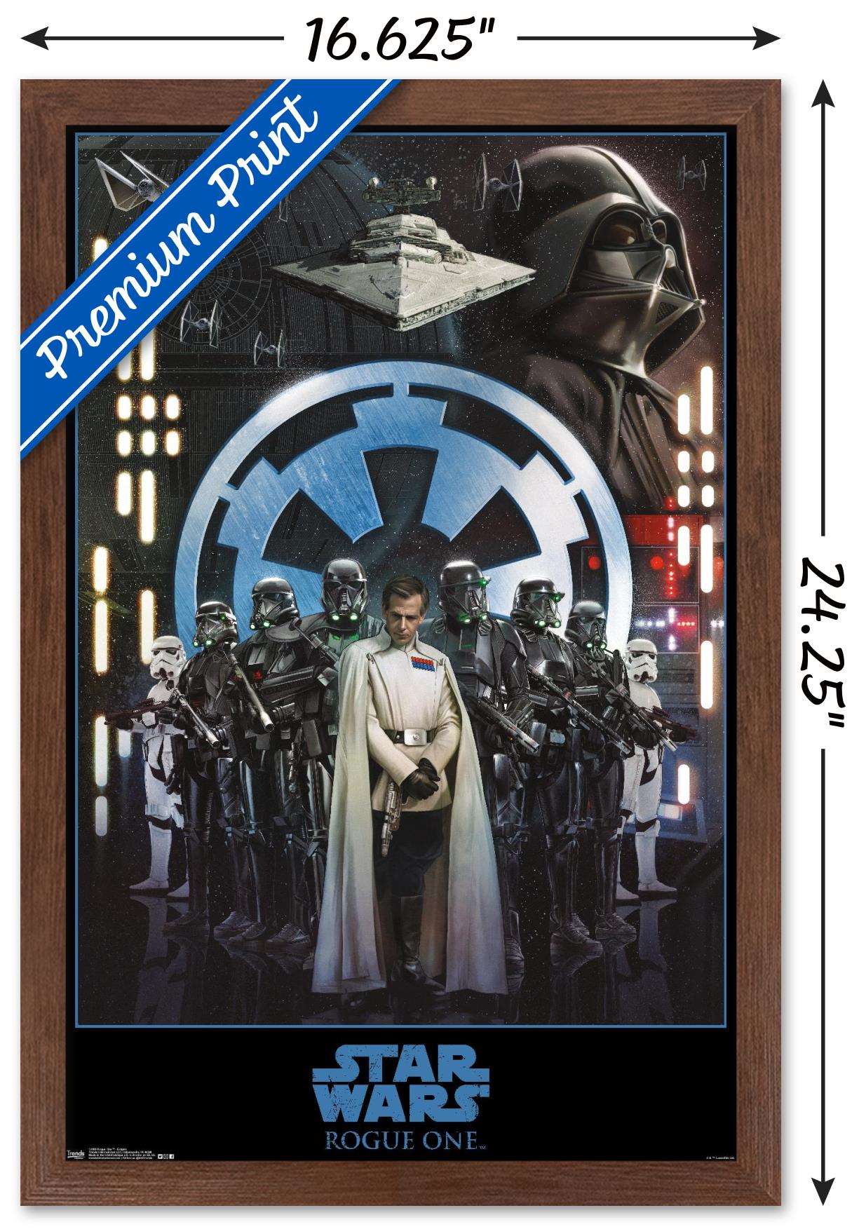 Star Wars: Rogue One - Empire Wall Poster, 14.725" x 22.375", Framed