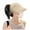 Khaki, variant on Women's Summer Sun Hat with Ponytail Hole Breathable Outdoor Wide Brim Shade Cap for Beach Travel Gardening