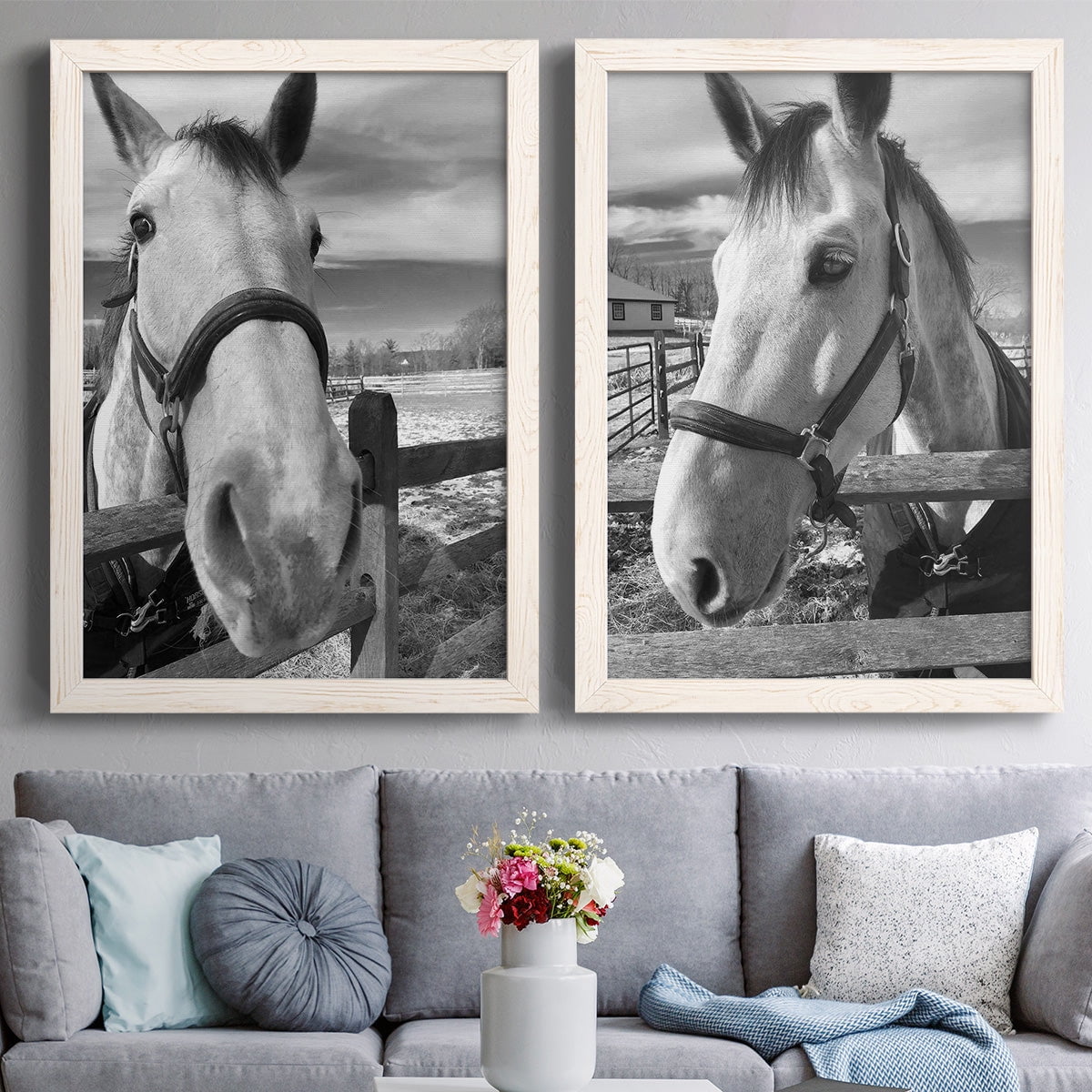 Caen - Premium Framed Canvas 2 Piece Set - Ready to Hang