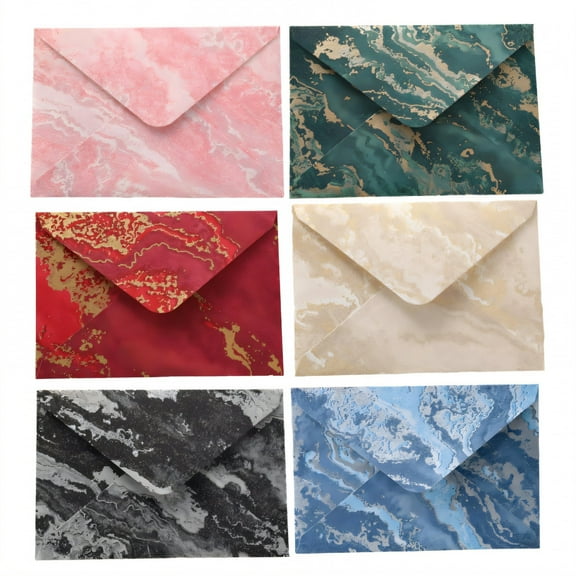 CCOCC 6Pcs Money Envelopes for Cash,6.3*4.33 in Coin Envelopes,Envelopes 4X6,Gold