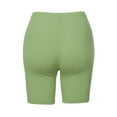 thumbnail image 3 of A2Y Women's Basic Solid Premium Cotton Mid Thigh High Rise Biker Bermuda Shorts Sage M, 3 of 5