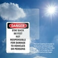 thumbnail image 6 of (2 Pack) Stay Back 50 Feet Not Responsible OSHA Danger Sign 18 Inch X 24 Inch Vinyl Label Decal Sticker Weather Resistant, UV Protected for Workplace, Business, and Construction Site,, 6 of 7