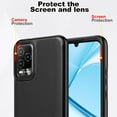thumbnail image 4 of for BLU View 5 Pro B170D Case, Phone with Screen Protector, Dual Layer Shockproof Protective, Silicone Bumper Non Slip Back, Heavy Duty Rugged Cell Cover-Black, 4 of 5