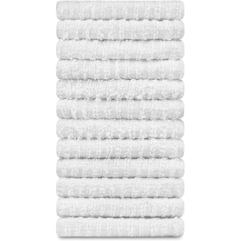 DecorRack 100 Cotton Bar Mop 12 x 12 inch Cleaning Towels for Kitchen 12 Pack