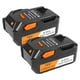thumbnail image 1 of Batería de 18 V y 6 Ah de repuesto para taladro inalámbrico Ridgid, paquete de 2 unidades, 1 of 7