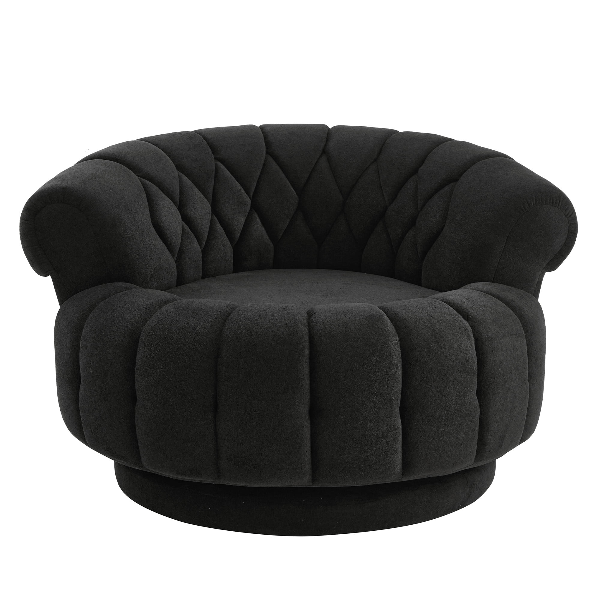 Euroco Swivel Accent Chair 360°Swivel Chair Sofa Barrel Swivel Chair Round Club Chair for Living Room and Bedroom