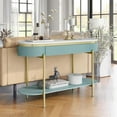 thumbnail image 6 of Furniture of America Timi Glam Wood 1-Drawer Console Table in Green, 6 of 10