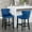 Blue, variant on Tufted Bar Stools Set of 2, Upholstered Button Tufted Counter Bar Height Bar Chairs with Back, Velvet Kitchen Island Chair Barstools with Wood Legs for Dining Room Bar Coffee Shop, Yellow