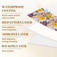thumbnail image 6 of Peel and Stick Wallpaper Abstract Floral Yellow Pink Flowers Botanical Leaves Wall Mural 17.7in x 9.8ft Self Adhesive Removable Wall Paper Renter Friendly Wallpaper for Nursery Bedroom Cabinets, 6 of 8