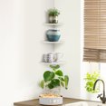thumbnail image 4 of Corner Floating Shelf, 3Pcs Floating Corner Shelf Wall Mounted Storage Rack Bookshelves Home Furniture Office Decor Multi-functional storage space, 4 of 5