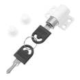 thumbnail image 1 of HORIALENCE Safety Window Lock Zinc Alloy White Sliding and Sash Window Lock for Home Use, 1 of 7