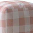 thumbnail image 4 of HomeRoots 518221 17 x 17 x 17 in. Pink & White Cotton Gingham Pouf Ottoman, 4 of 5