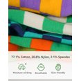 thumbnail image 4 of INNERSY Kids Boys Girls Cotton Socks Colorful Crew Socks for Teens 5 Pairs(XL,Checkered Patterns B), 4 of 6