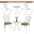 thumbnail image 3 of Homefun Outdoor Bistro Set 3pc - Cast Aluminum Table & Chairs w/Weatherproof Cushions, Rust-Resistant Patio Furniture for Small Spaces, 3 of 8