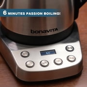 Bonavita 1 L Electric Gooseneck Kettle, Silver with Temperature Control