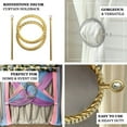 Efavormart 2 Pack | 6" Gold Acrylic Braided Barrette Style Curtain Tie Backs With Crystal ...
